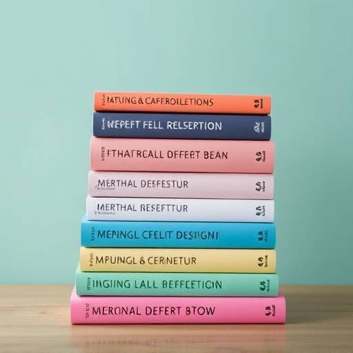 Stack of books related to mental health and well-being